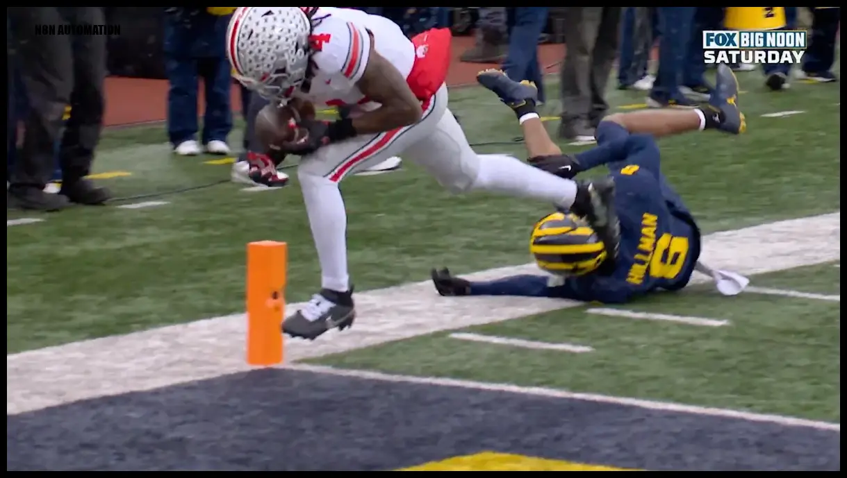 Ohio State’s Jeremiah Smith touchdown against Michigan under review after bobble